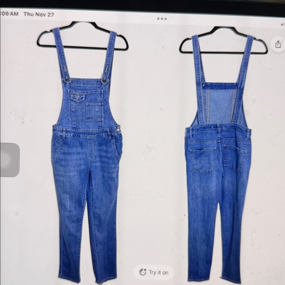 Free People Ziggy Bib Tapered Denim overalls size 25 medium wash